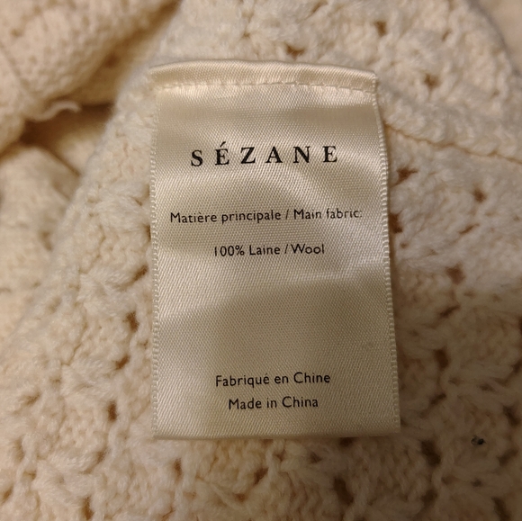 Sezane Ivory Cable Knit Turtleneck Sweater - Picture 5 of 5